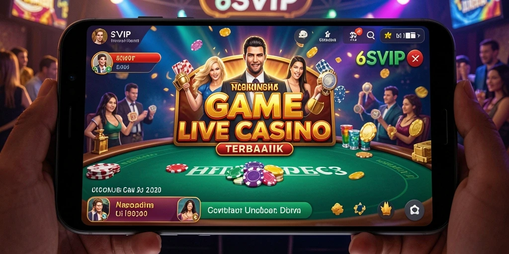Tampilan menarik dari gameplay Live Casino di 6SVIP.