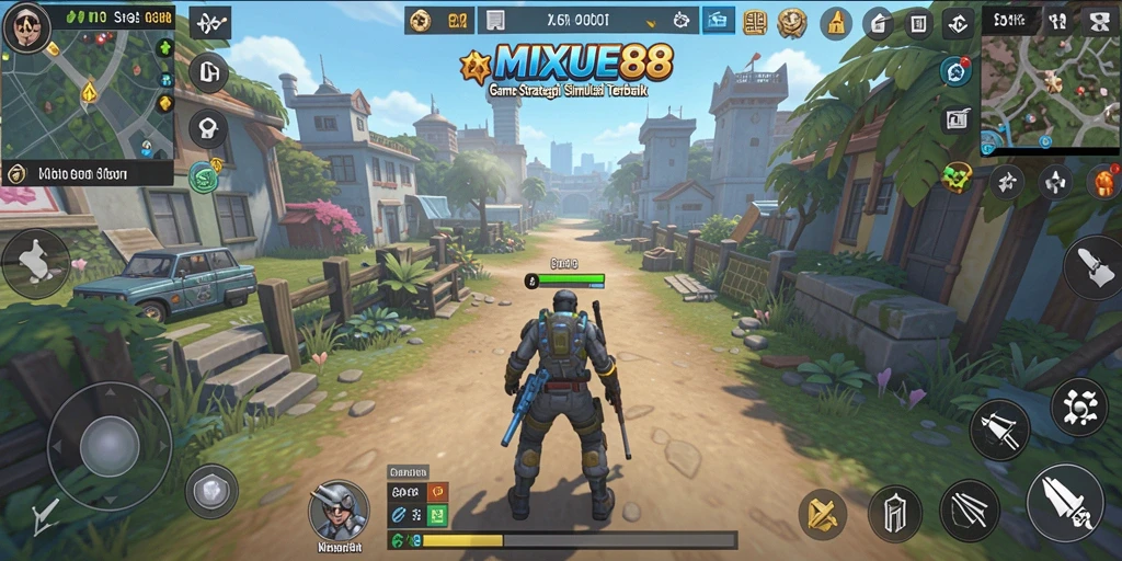 Screenshot gameplay MIXUE88 menampilkan aksi strategi epik.