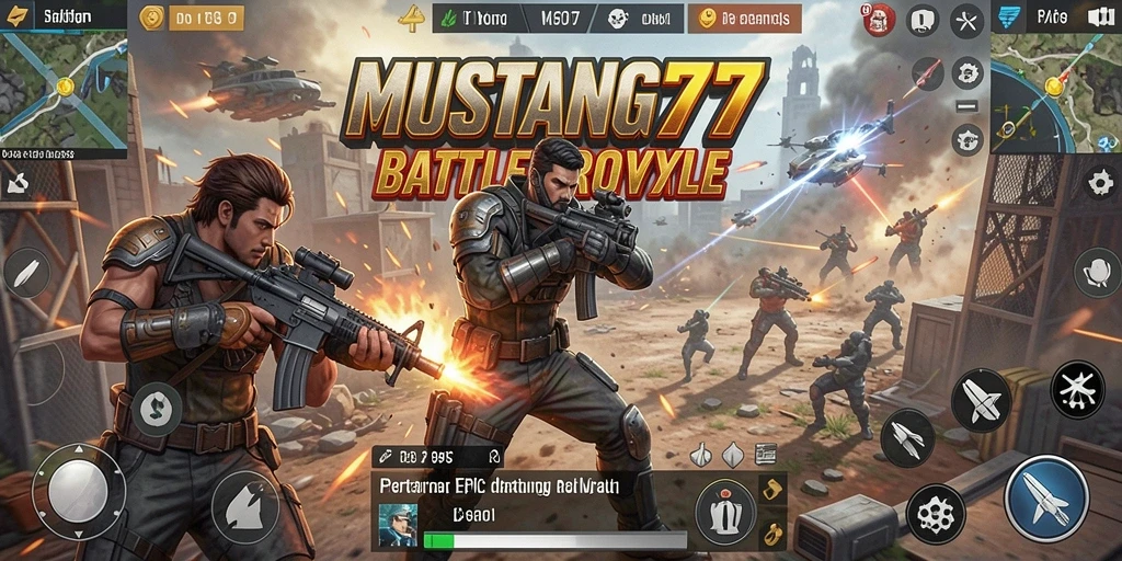 Tangkap momen seru dari gameplay Battle Royale MUSTANG77.