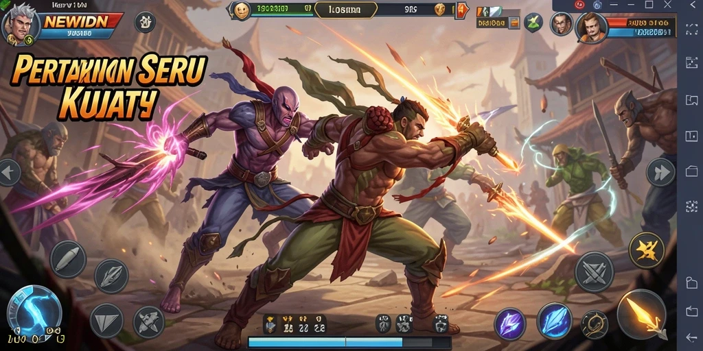 Tampilan aksi mendebarkan dalam gameplay Fighting NEWIDN.