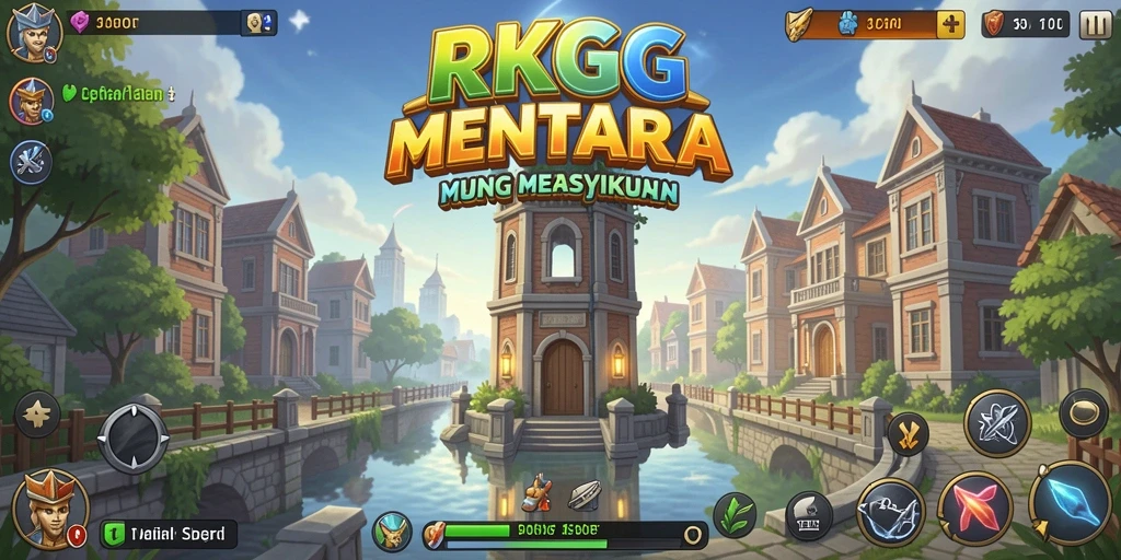 Tampilan screenshot RKGG yang menggambarkan aksi Tower Defense yang intens.