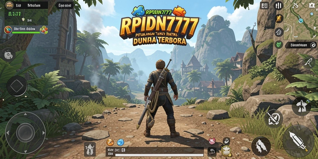 Screenshot gameplay RPIDN777 menampilkan eksplorasi dunia terbuka yang menakjubkan.