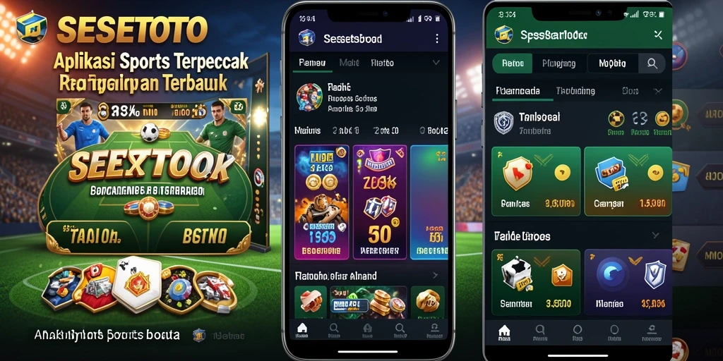 Screenshot SESETOTO menampilkan antarmuka taruhan olahraga yang menarik.