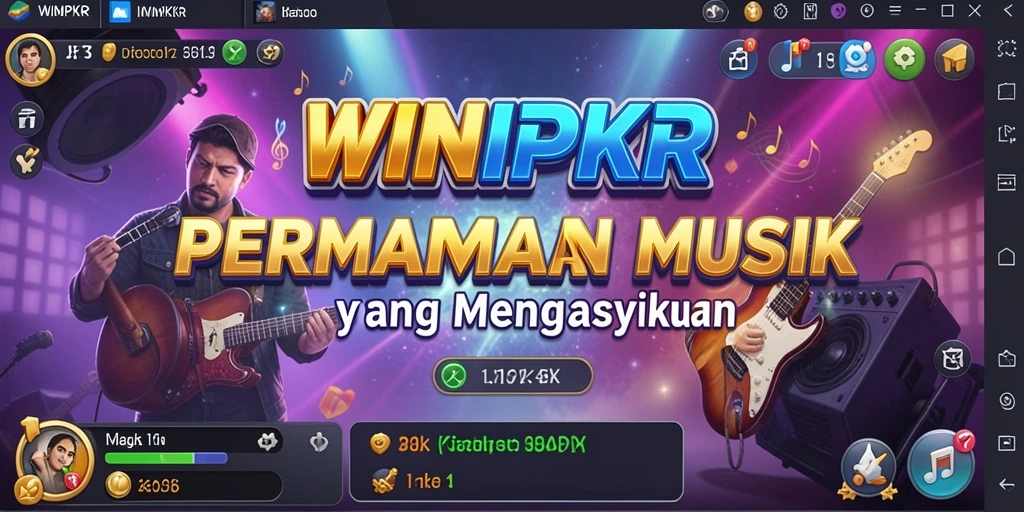 Tampilan permainan WINPKR yang dinamis dan penuh warna.